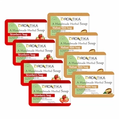 Strawberry & Mulatni Mitti Handmade Soap (Pack of 8)